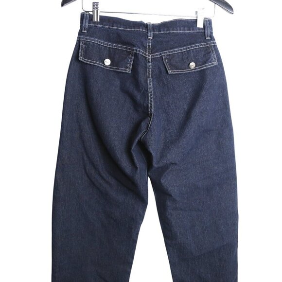Vintage New Time High Waisted Pocket Stitch Dark Medium Jeans Size 4 - Picture 7 of 7